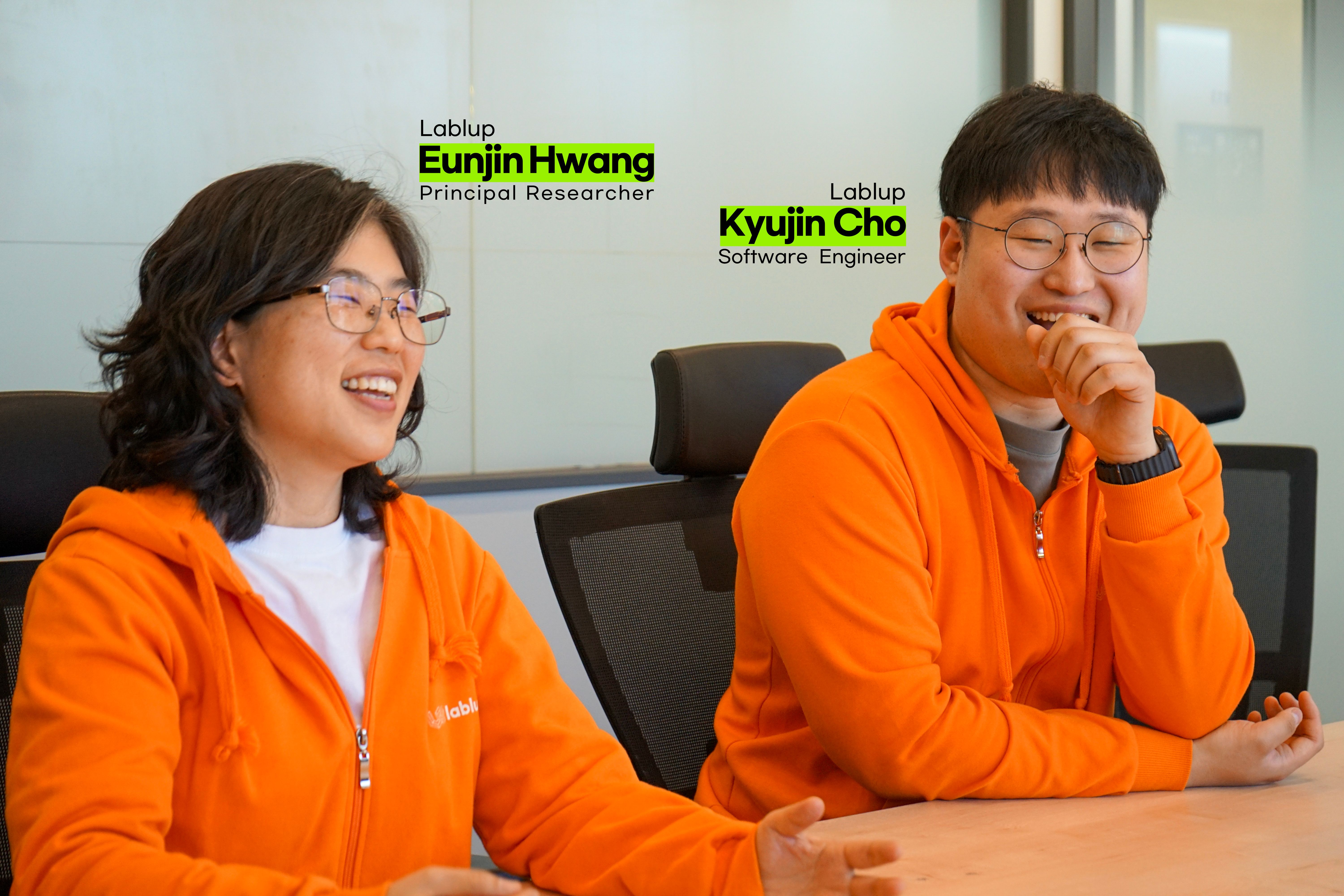 Photograph of two Lablup employees who took a role in the project