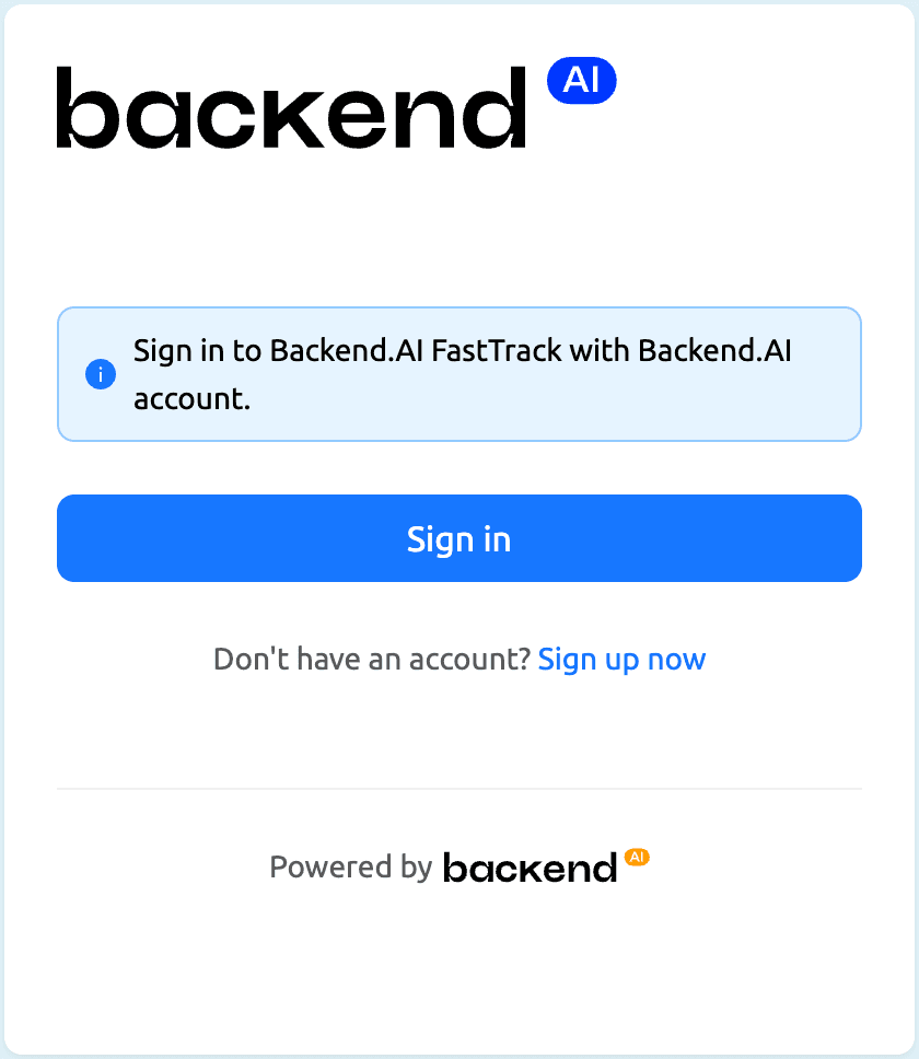 login screen with only a login button